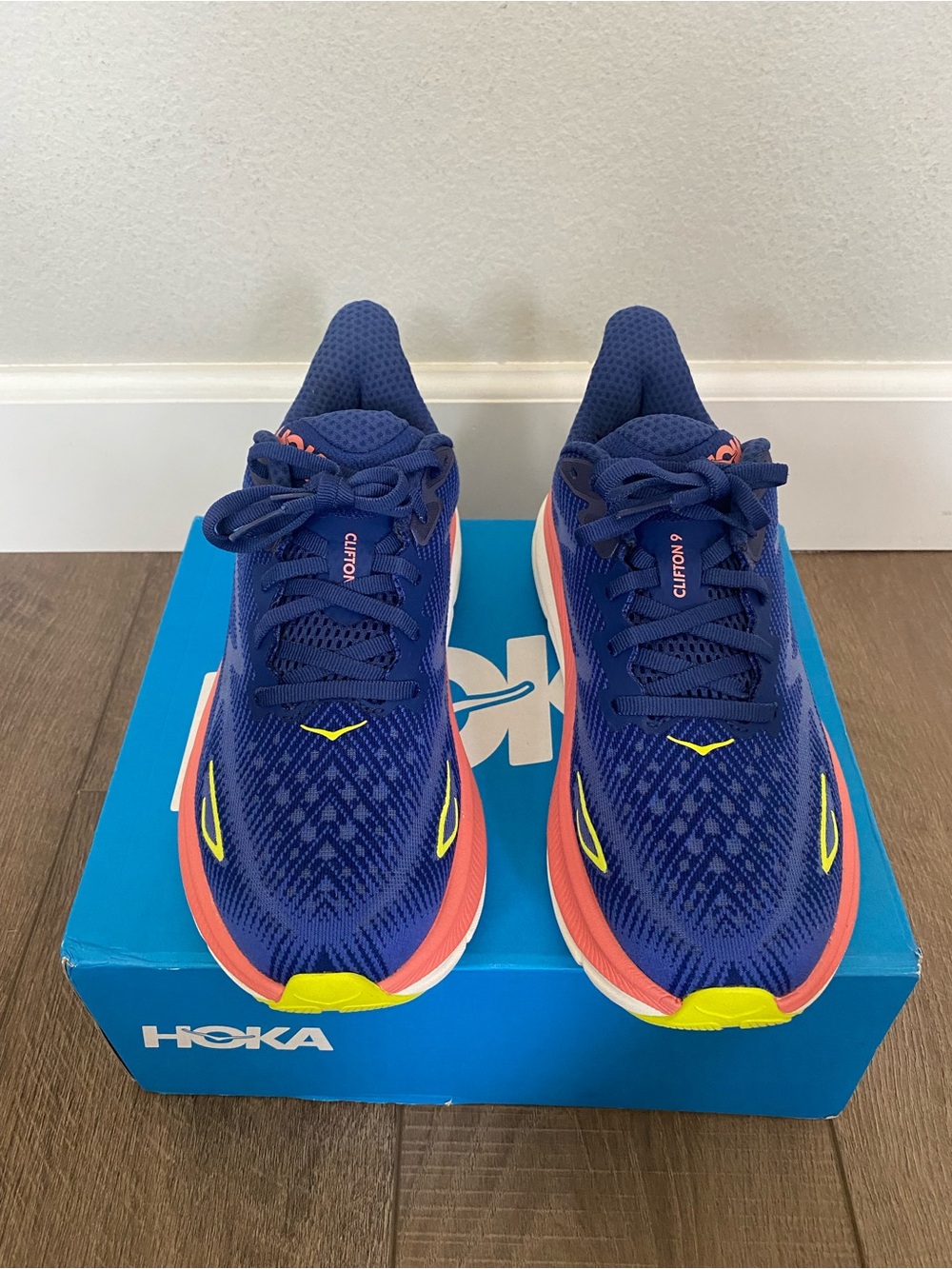 HOKA Clifton 9 Women’s 8 Evening Sky/Coral - Picture 3 of 6